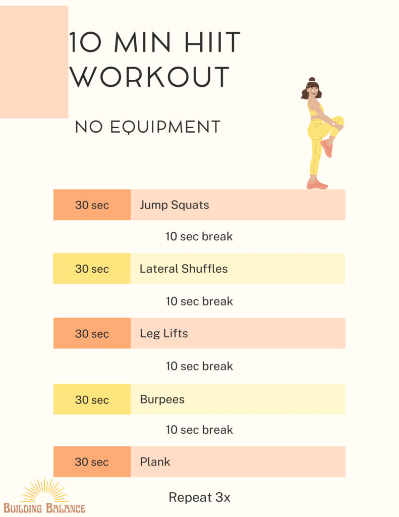 Minute Hiit Workout Building Balance