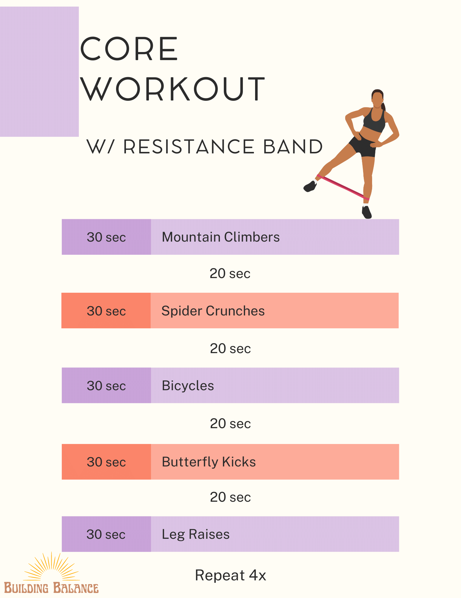 Core Workout with resistance band