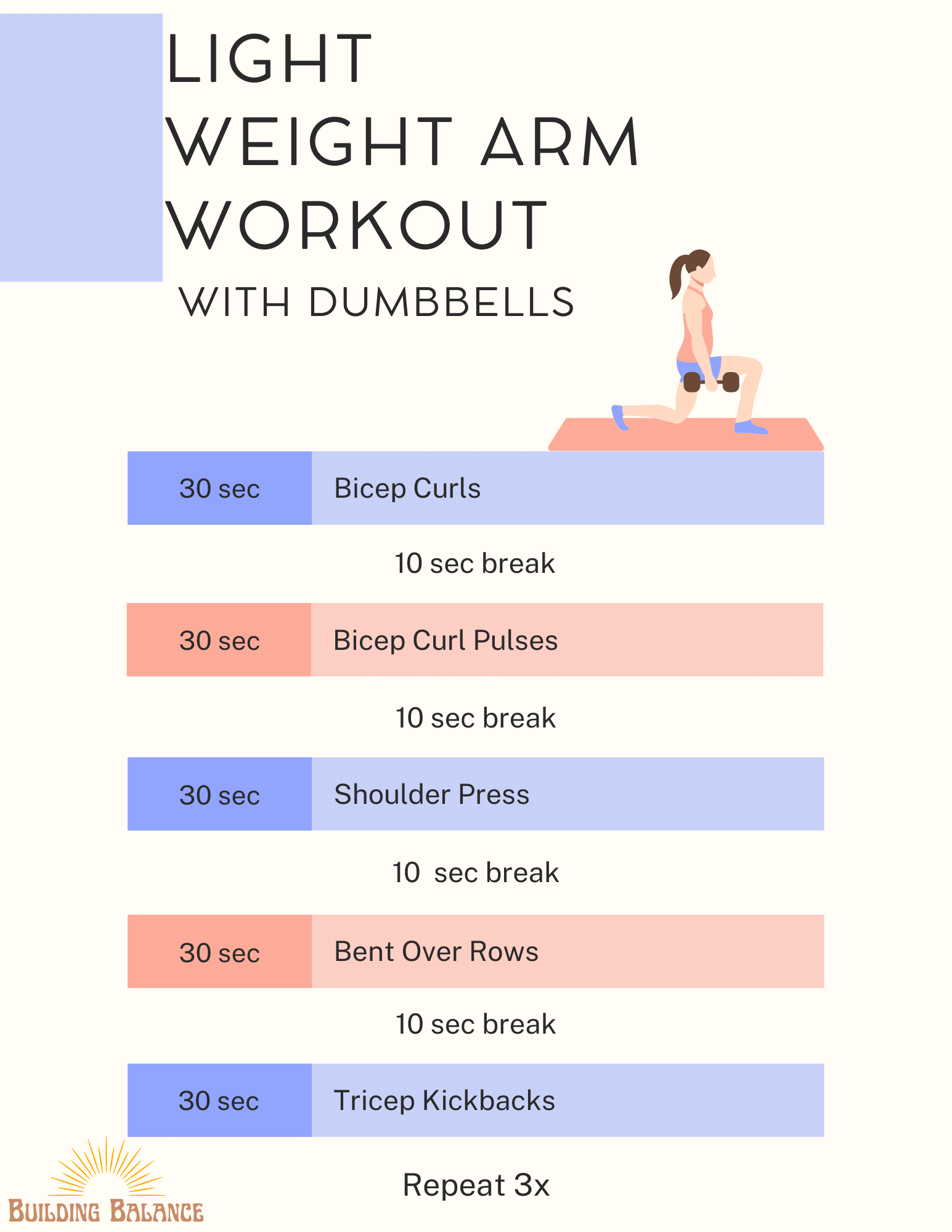 Light Weight Arm Workout with dumbbells