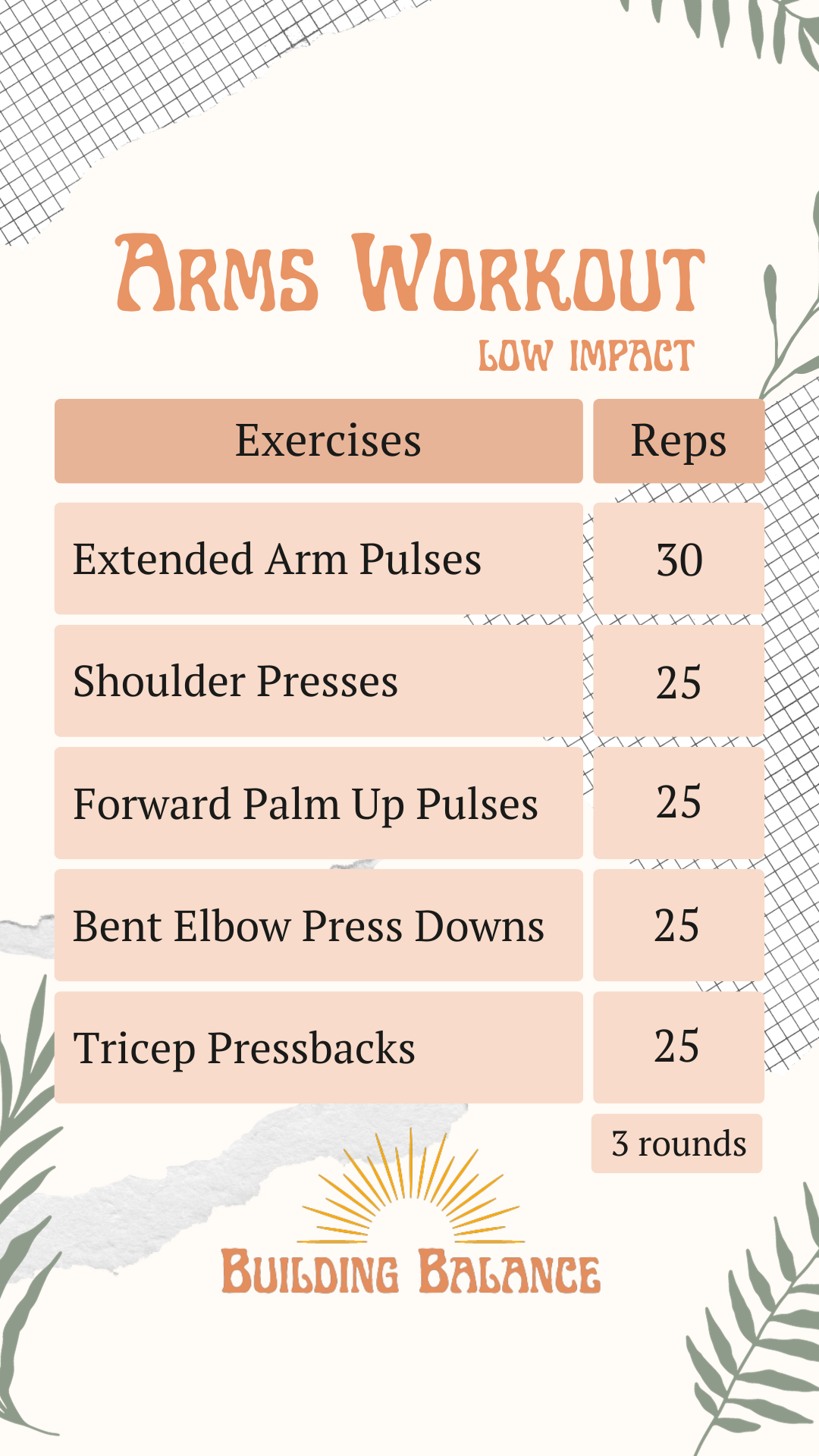 Arms Workout - low impact